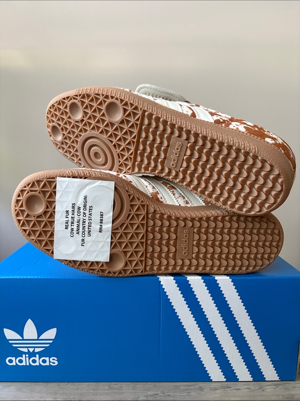 adidas Cow Print Samba Long Tongue Sneaker - Picture 14 of 14